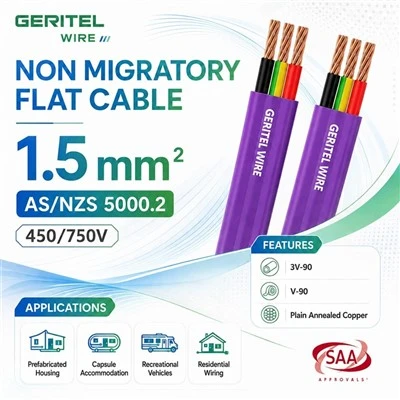 AS/NZS 5000.2 کابل مسطح غیر مهاجر{{1}برای پروژه های استرالیا