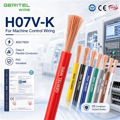 H07V{1}}سیم اتصال K برای اتصالات تجهیزات الکتریکی داخلی